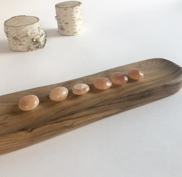 PEACH SELENITE POLISHED NUGGETS - Chi for Healing