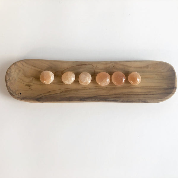 PEACH SELENITE POLISHED NUGGETS - Chi for Healing