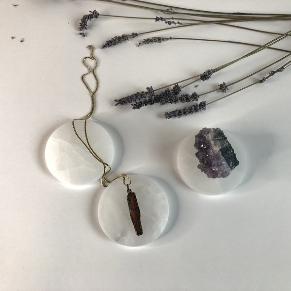 SELENITE CLEARING PLATE - Chi for Healing