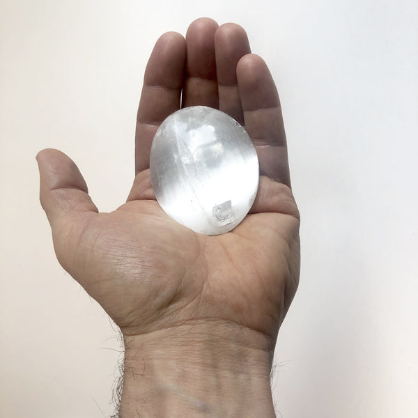 SELENITE PALM STONES - Chi for Healing