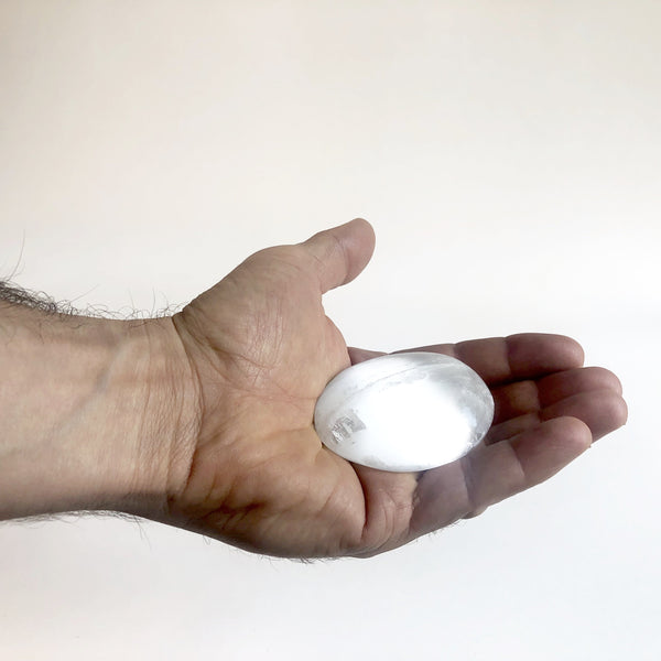 SELENITE PALM STONES - Chi for Healing