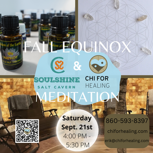 Fall equinox meditation in a Salt Cave on 9/21 at 4pm