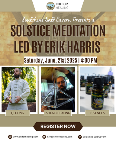 Join our Summer Solstice Meditation in the Soulshine Salt Cavern on 6/21