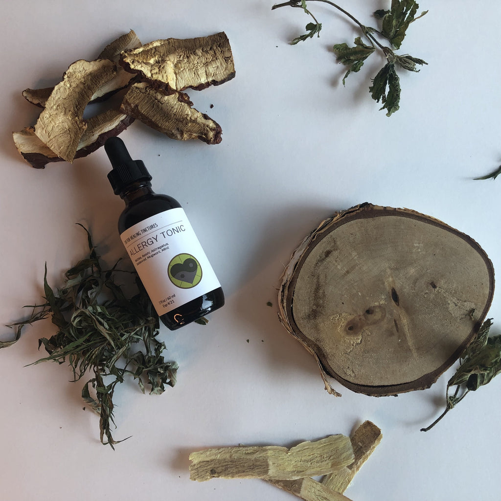 Seasonal allergy herbal remedy using wild foraged and chinese herbs
